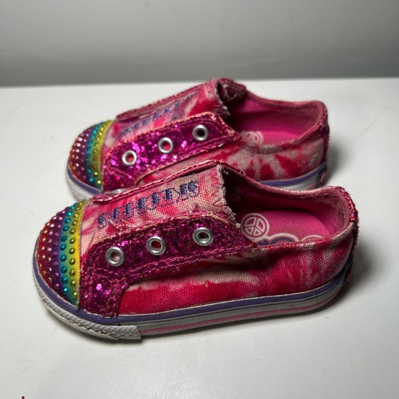Twinkle Toes Pink Rainbow Sneakers kids 5 - Picture 2 of 5